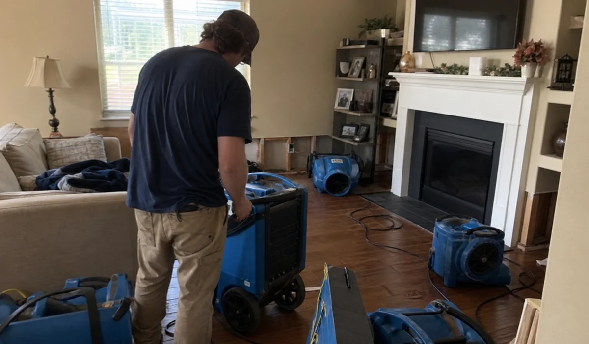 Commercial Restoration in progress at a Castle Rock property